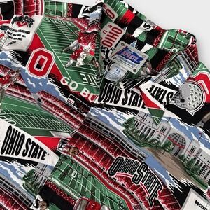 Ohio State Buckeyes Reyn Spooner Sports Shirt Mens Medium Short Sleeve Authentic